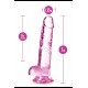 NATURALLY YOURS  7 CRYSTALLINE DILDO  ROSE