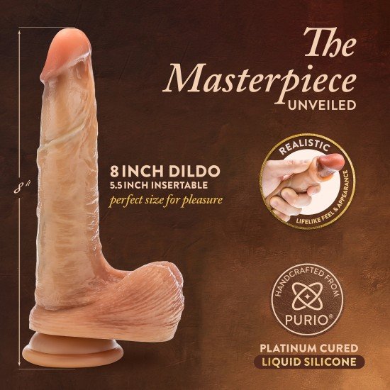 Descubra sua iluminação sexual com o DaVinci, o dildo realista de 8 polegadas da nossa linha Renaissance. Este brinquedo sexual realista transcende a arte do realismo, projetado com todos os detalhes mais finos de uma pi