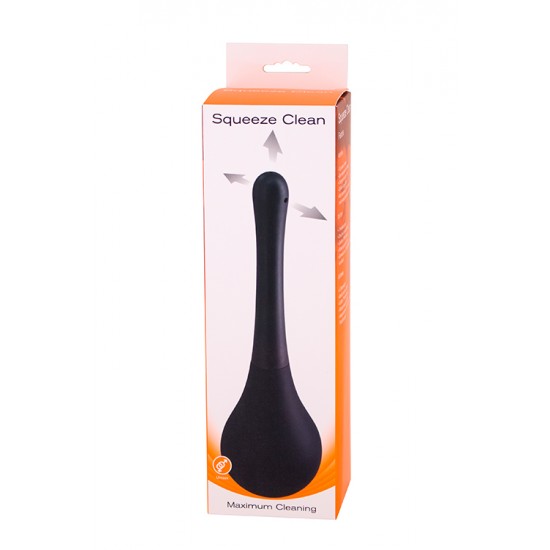 Duche anal Preto para uma limpeza fácil e eficaz do ânus. Aplicador com 3 buracos para uma limpeza mais completa.Duche de design médico e toque acetinado.Capacidade de água: 190ml.