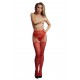 Suspender Rhinestone Pantyhose - Red