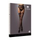 Garterbelt stockings with lace top - Black - O/S