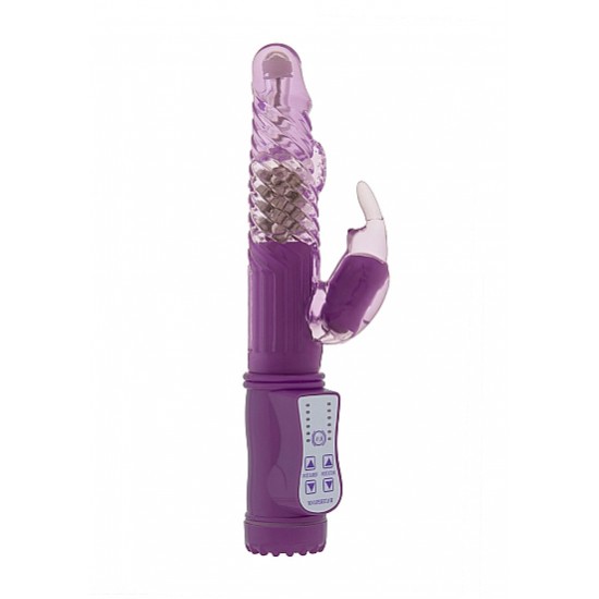 Vibrador com Estimulador clitoris Coelho Rabbit 22cm Roxo