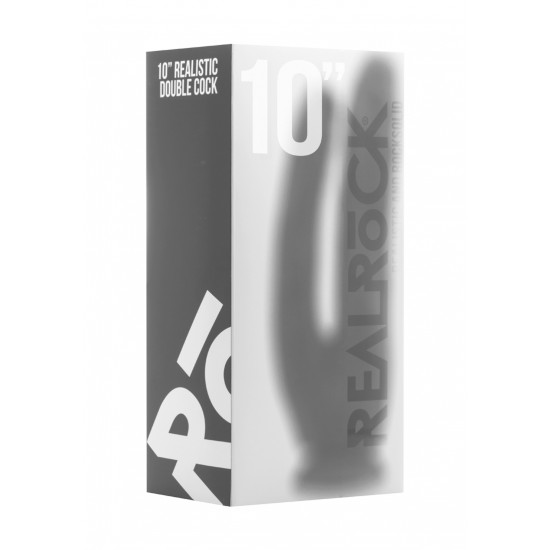 O dobro da diversão significa o dobro do prazer com este dildo realista duplo da RealRock!Eleve o seu prazer a outro patamar de deleite com este dildo com um pénis de 17,5cm inseríveis para prazer vaginal e outro de