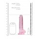 Dildo realistico com testiculos 18cm Rosa - RealRock