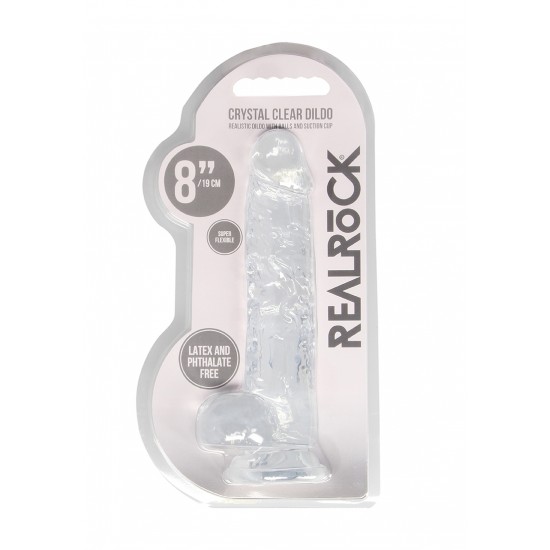 Este modelo REALROCK CRYSTAL CLEAR foi projetado com bolas realistas para uma experiência realística aprimorada. Todos vêm com uma ventosa resistente para que você possa colá-los em praticamente qualquer superfície lisa.