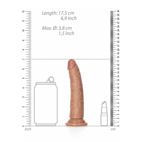 Slim Realistic Dildo with Suction Cup - 6/ 15,5 cm