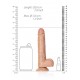 Straight Realistic Dildo  Balls  Suction Cup - 7/ 18 cm