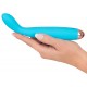 O pequeno vibrador azul para um prazer quente! Este vibrador é pequeno, mas poderoso e um dos Cuties de segunda geração. Tem uma superfície macia aveludada que desliza quase sozinha. Uma vez instalado, ele dá prazer ao