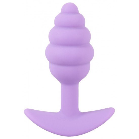 Plug anal pequeno com textura estriada pronunciadaPonta suave e estreitaRolha larga e seguraFlexível para uma sensação confortável quando usadoSilicone com textura Silk TouchPerfeito para iniciantes em erotismo anal O pl