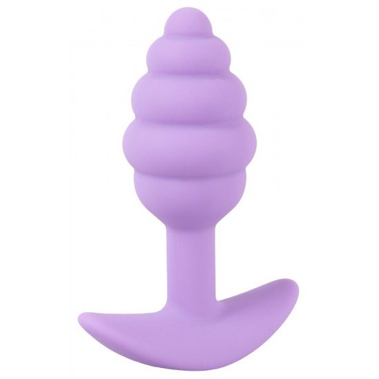 Plug anal pequeno com textura estriada pronunciadaPonta suave e estreitaRolha larga e seguraFlexível para uma sensação confortável quando usadoSilicone com textura Silk TouchPerfeito para iniciantes em erotismo anal O pl