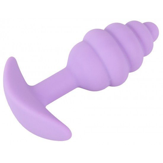 Plug anal pequeno com textura estriada pronunciadaPonta suave e estreitaRolha larga e seguraFlexível para uma sensação confortável quando usadoSilicone com textura Silk TouchPerfeito para iniciantes em erotismo anal O pl