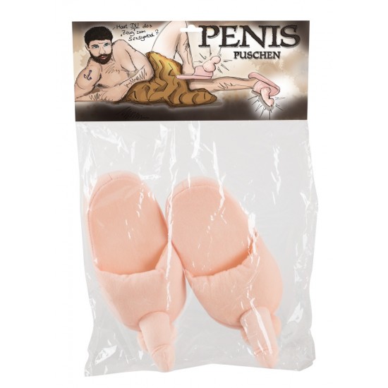 Warm and comfy penis house slippers. Fits feet up to shoe size 40 (German Size).