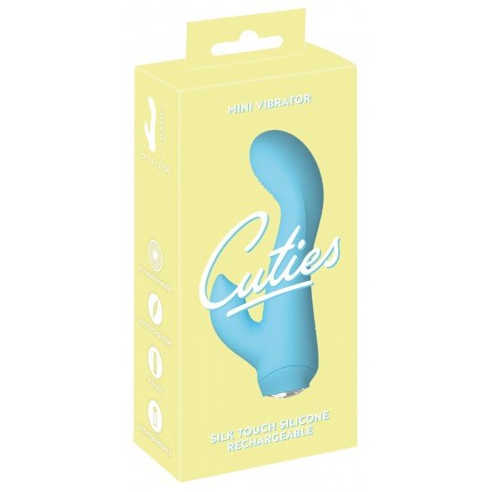 Mini vibrador coelho da 4ª geração de CutiesVibração forte e profunda em 10 modosBotão de pedra preciosa cintilante em forma de coraçãoDesign purista e com textura suaveCurva perfeita com cabeça de massagem para o ponto