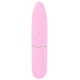 Mini vibrador da 5ª Geração Cuties Ponta vibratória achatada com textura estimulante Vibrações intensas que vão fundo Fácil de usar Design elegante em cor pastel A textura de diamante facilita a fixação Silicone av