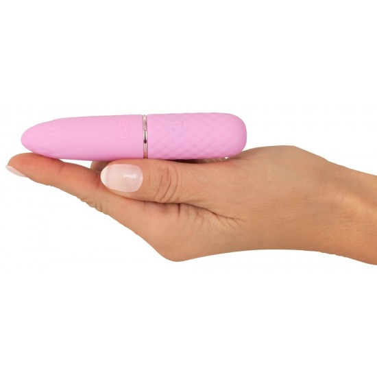 Mini vibrador da 5ª Geração Cuties Ponta vibratória achatada com textura estimulante Vibrações intensas que vão fundo Fácil de usar Design elegante em cor pastel A textura de diamante facilita a fixação Silicone av